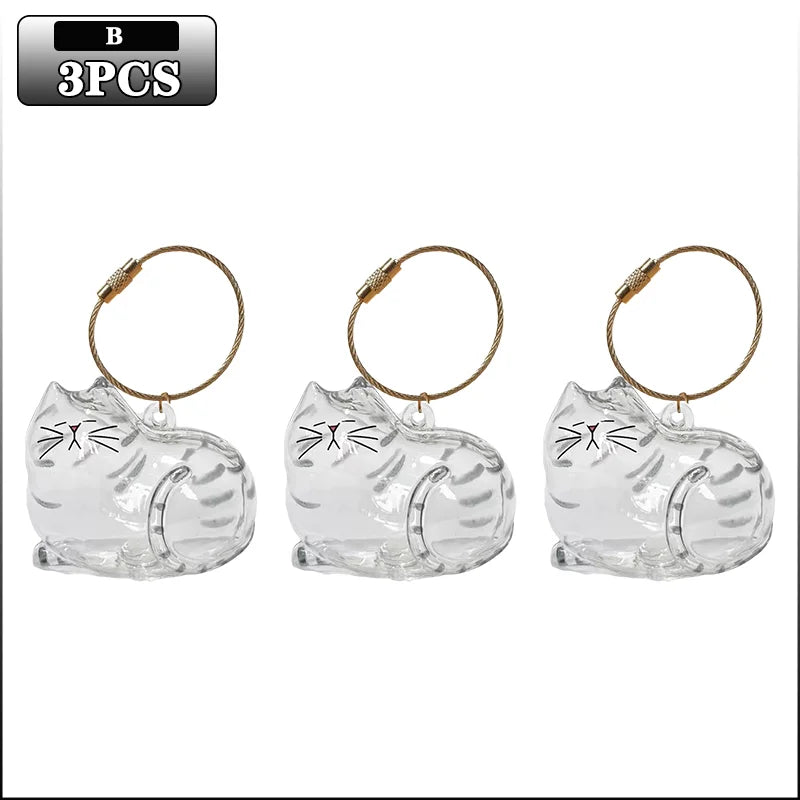 Cat Hair Keepsake Keychain | Pet Fur Storage Pendant Gift