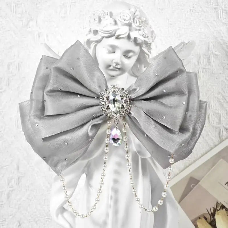 Rhinestone Bow Hair Clip for Girls – Princess Party Accessory