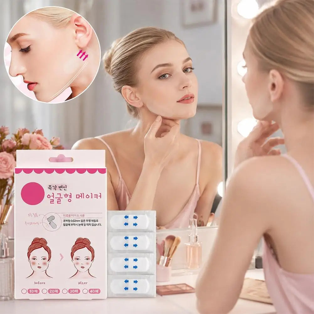Face Lifting Shaping Sticker Invisible Seamless Firming Transparent Patch Women Waterproof Makeup V-face Patch Face Care Tools Peaceful Pleasures Health and Wellness