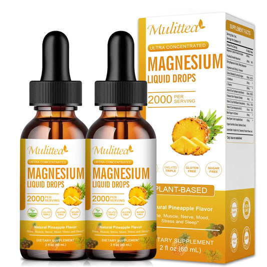 Magnesium Glycinate Drops – Pineapple Flavor | Sleep, Calm & Muscle Relaxation Peaceful Pleasures Health and Wellness
