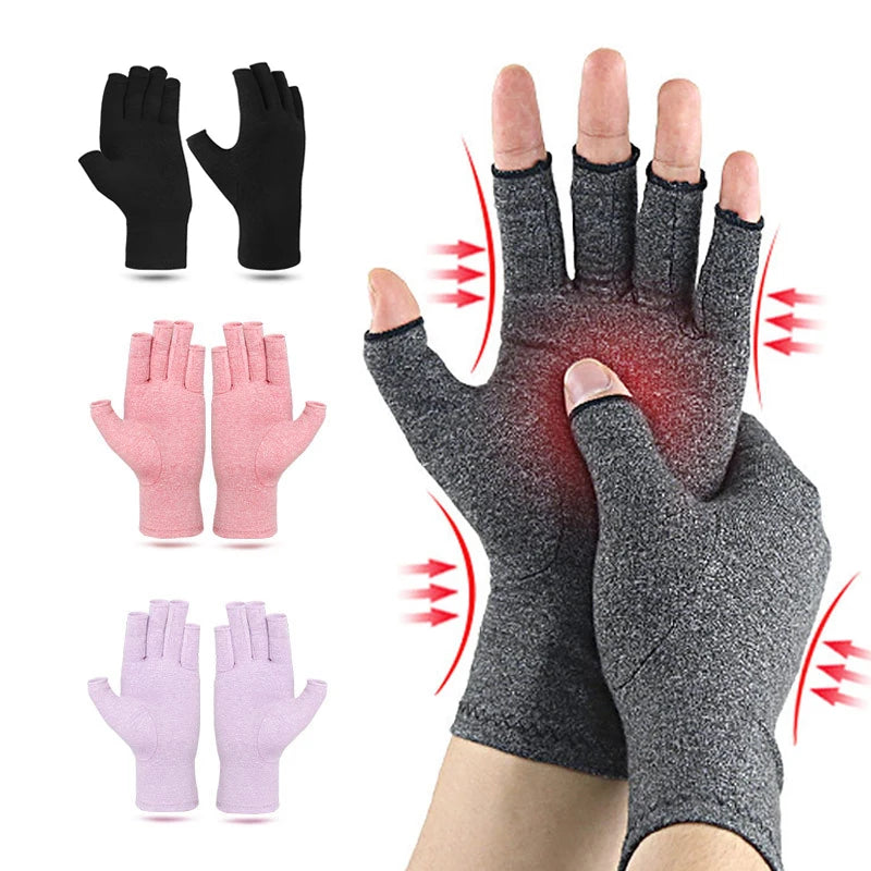 Relieve Hand Discomfort with 1pair Fingerless Compression Gloves Peaceful Pleasures Health and Wellness