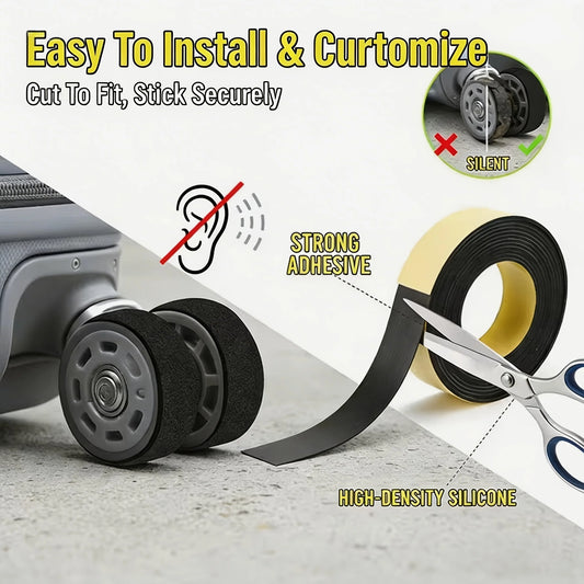 Luggage Wheel Mute Sticker Shock-absorbing Wear-resistant Protection Peaceful Pleasures Health and Wellness