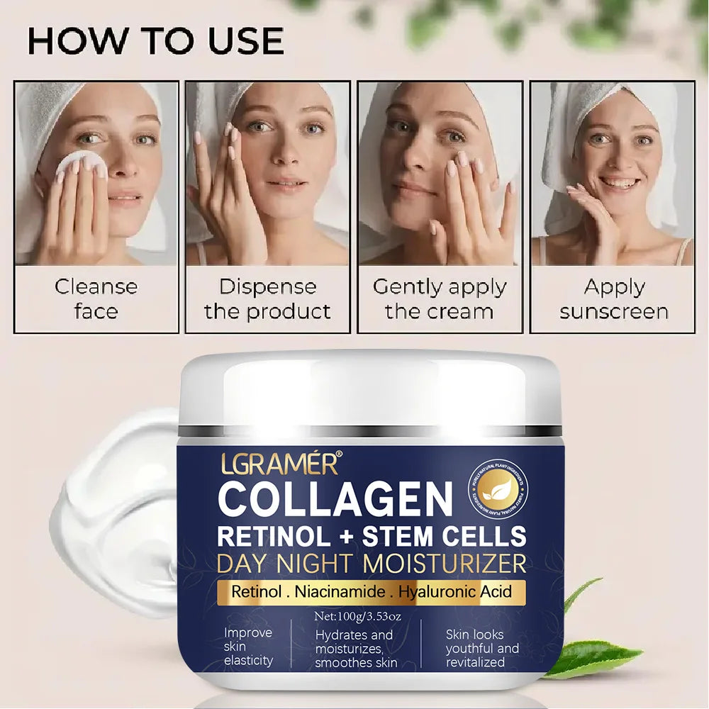 Retinol Lifting & Firming Face Cream – Collagen & Hyaluronic Acid Peaceful Pleasures Health and Wellness