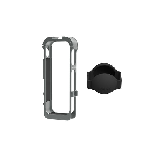 Camera Frame And Lens Cap Suitable For Insta360X5 Metal Rabbit Cage Frame Silicone Shockproof Lens Cover Protective Case Peaceful Pleasures Health and Wellness Default Title