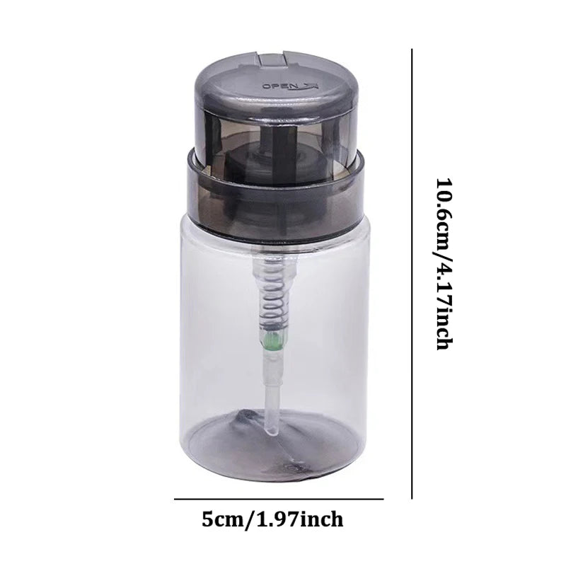 Nail Refillable Bottles Empty Press Pump Dispenser Nail Art Polish Remover Cleaner Makeup Bottle Manicure Tool Peaceful Pleasures Health and Wellness