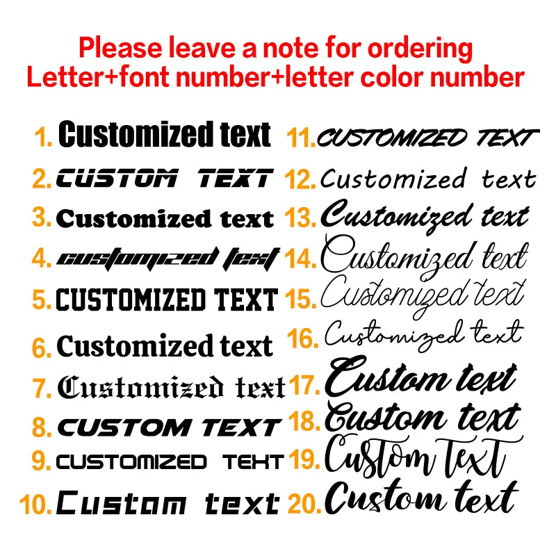 Custom Reflective Vinyl Name Sticker | Car Helmet Motorcycle Decal