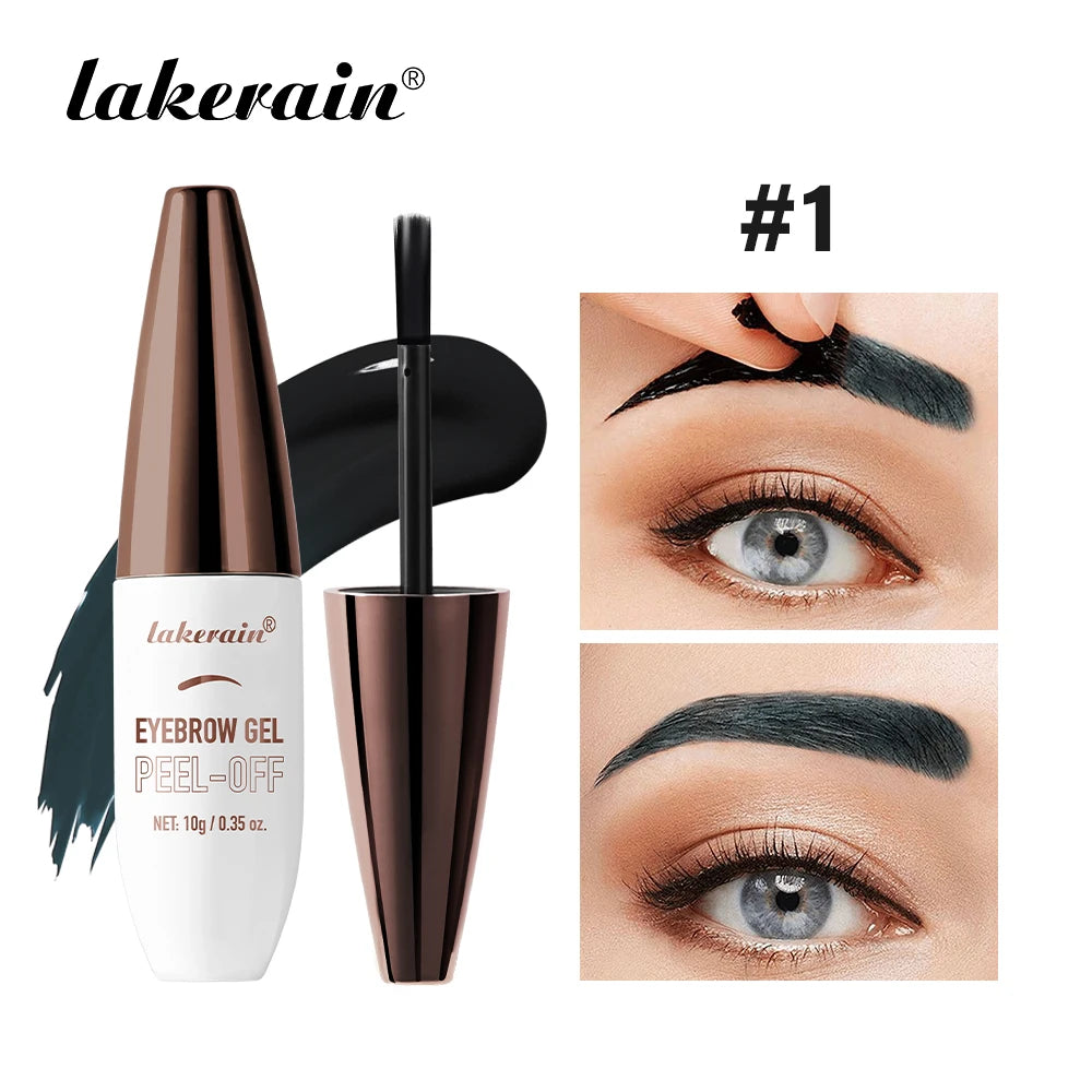 Peel-off Eyebrow Gel Waterproof And Sweat-proof Tattoo Long-Lasting Smudge-Proof Effect Natural Eyebrow Dye Eye Makeup Cosmetics Peaceful Pleasures Health and Wellness Black