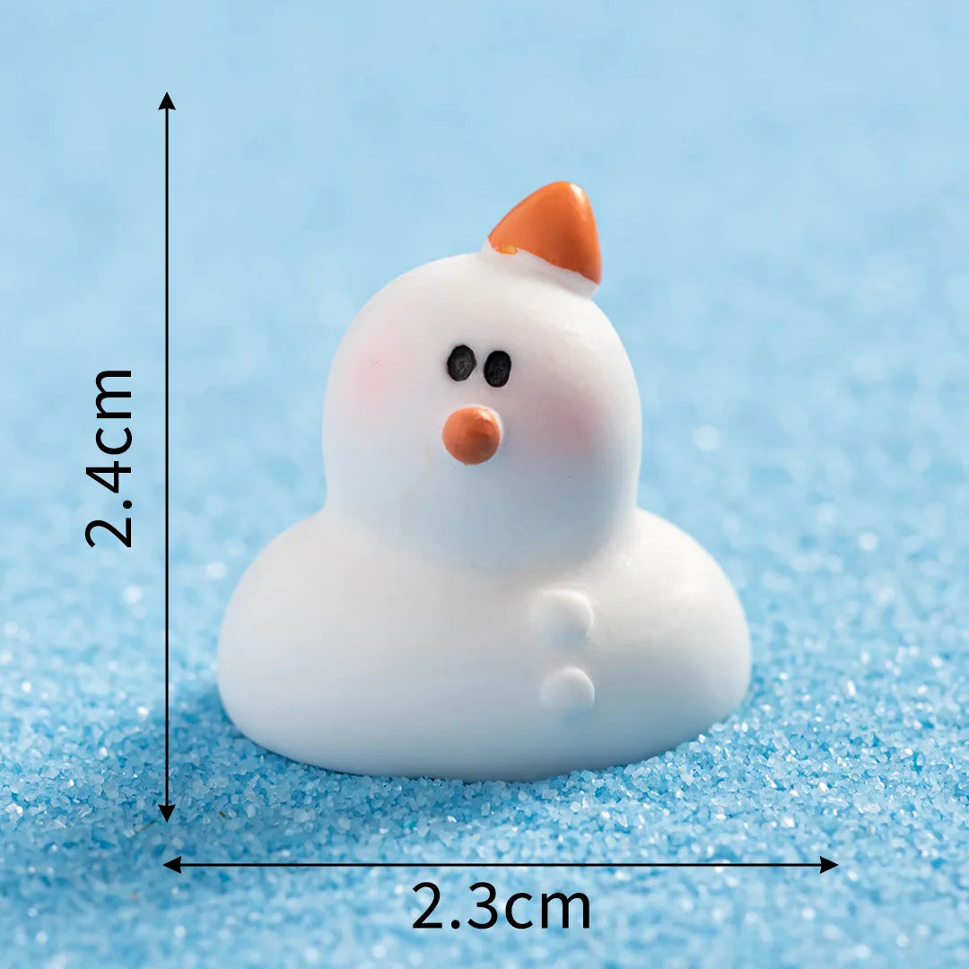 Miniature Snowman Miniature Snowman Model Micro Landscape Santa Claus Santa Claus Figurine Elk Cute Christmas Decorations Decor Peaceful Pleasures Health and Wellness 8