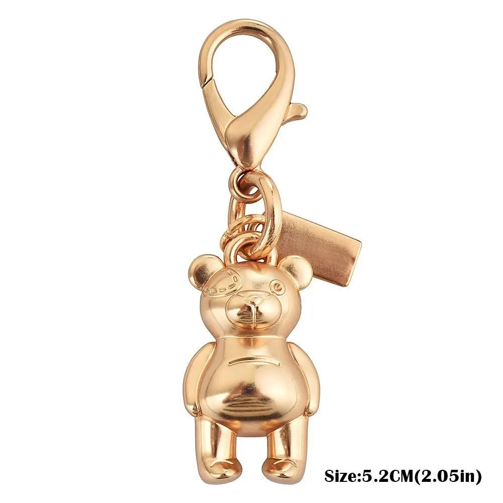 Heart-Shaped Keychain Bag Charm – Gold-Tone Pendant Accessory