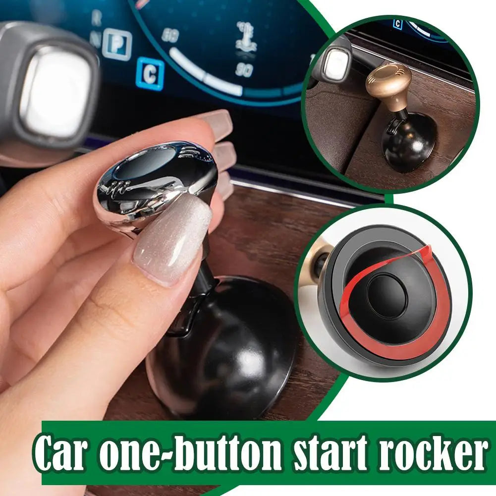 Car Start Button Joystick Engine Start Stop Button One Key Button Start Control Lever Automatic Ignition Button Cover Accessorie Peaceful Pleasures Health and Wellness