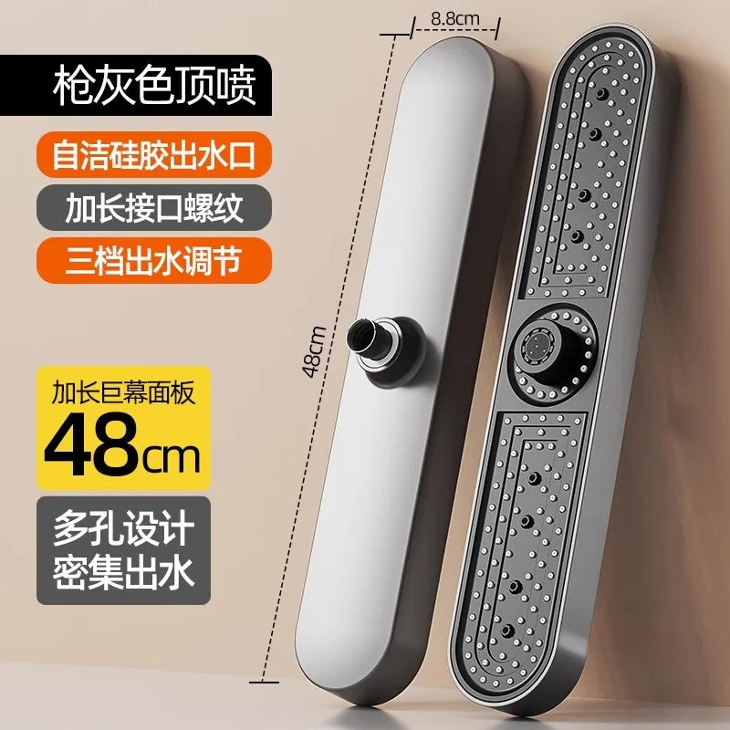 19" Luxury Rainfall Shower Head | 3 Mode High Pressure Water Saving