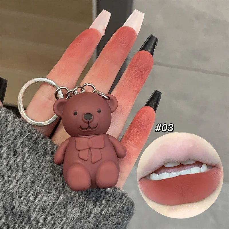 Matte Velvet Lip Gloss | Waterproof Long-Lasting Bear Lipstick