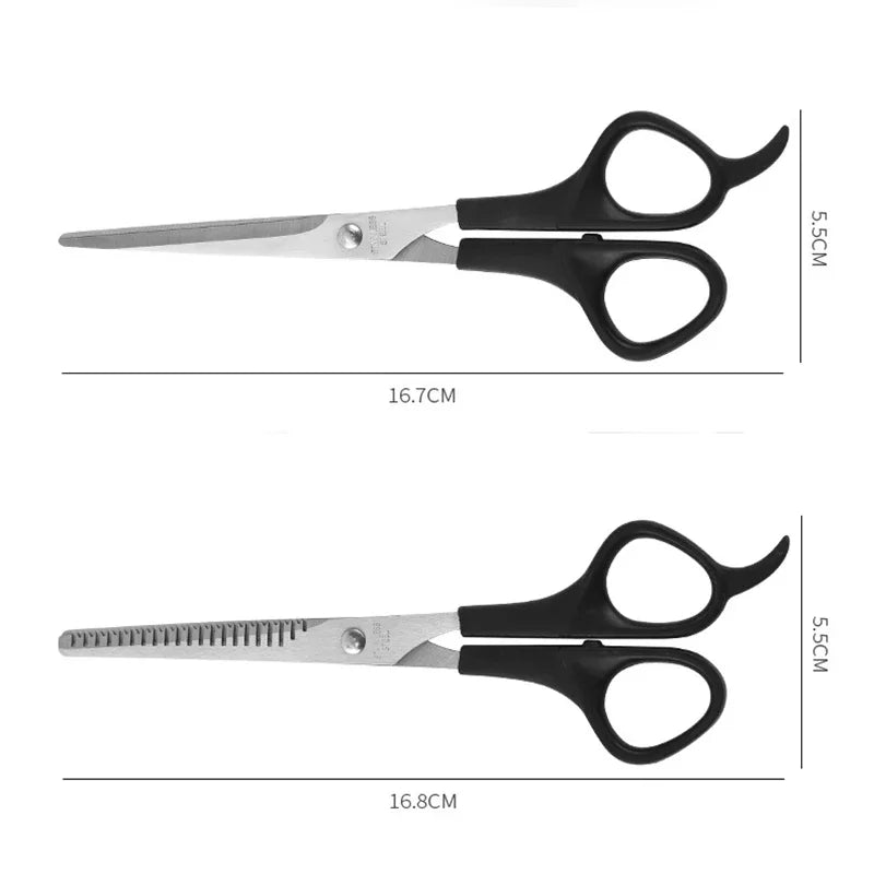 2pcs Stainless Steel Hair Clippers Set Cutting and Thinning Scissors Barber Accessories Salon Hairdressing Shears Wholesale Peaceful Pleasures Health and Wellness