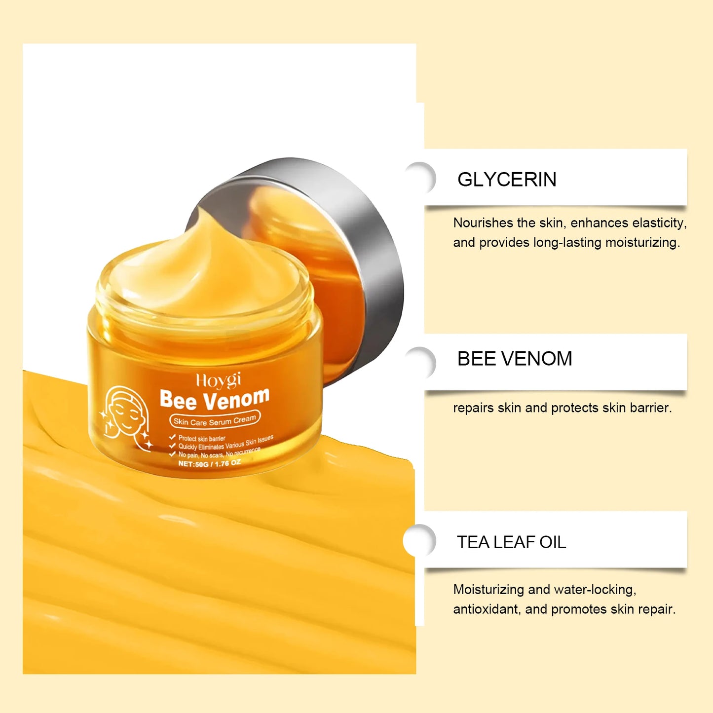 Bee Venom Face Cream – Moisturizing, Firming & Brightening
