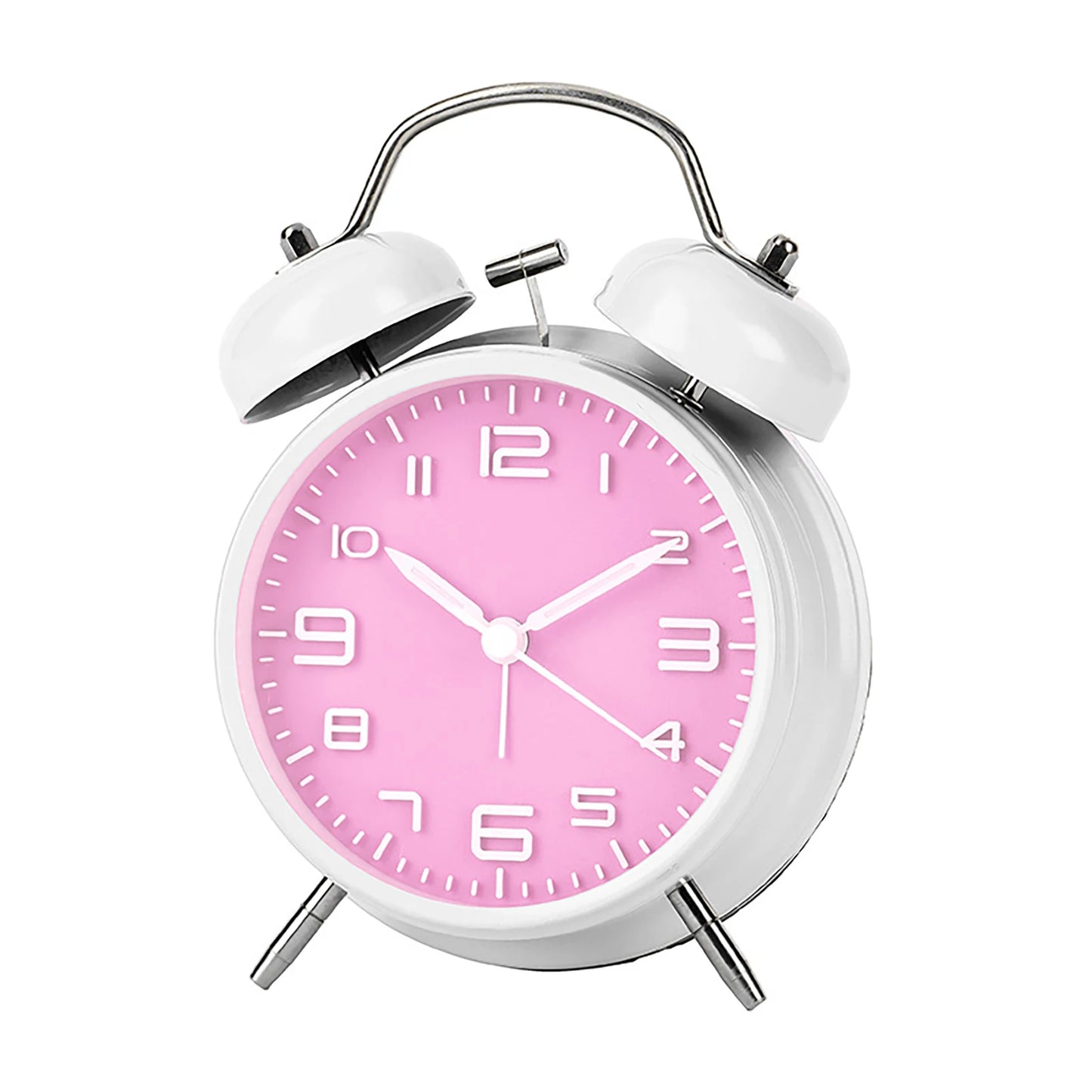 4-Inch Mini Round Silent Alarm Clock | Bedside & Dorm
