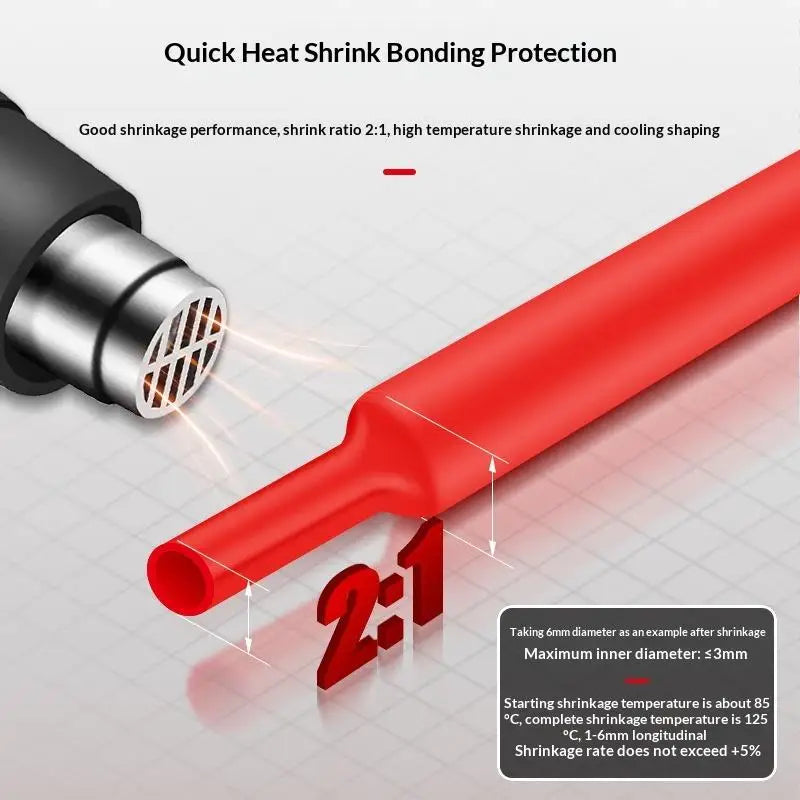 2:1 Heat Shrink Tubing Kit – Wire & Cable Insulation Set Heat Shrink Tubing Kit Peaceful Pleasures Health and Wellness