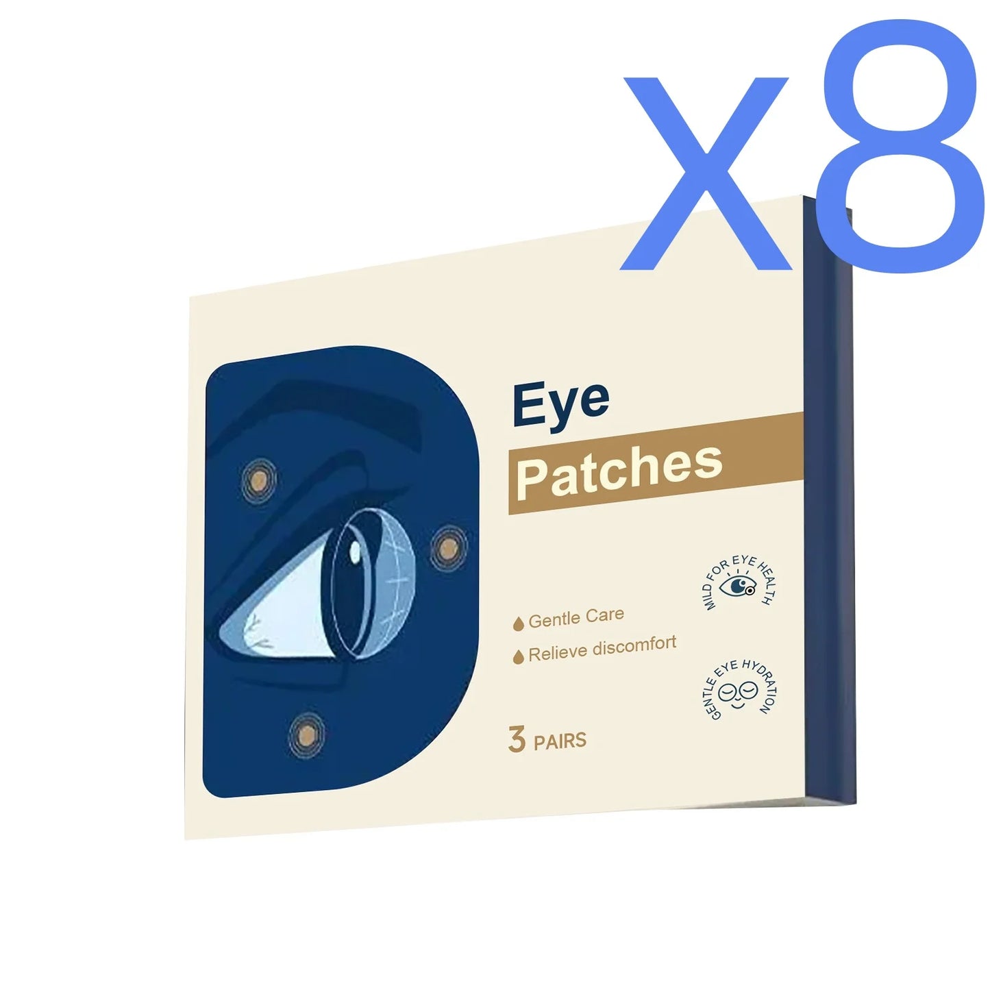 Mint Eye Soothing Patch Provide Cooling Comfort Relieve Tiredness Reducing Discomfort Herbal Fragance Portable Eye Care Sticker Peaceful Pleasures Health and Wellness 6pcs Boxed X 8PCS