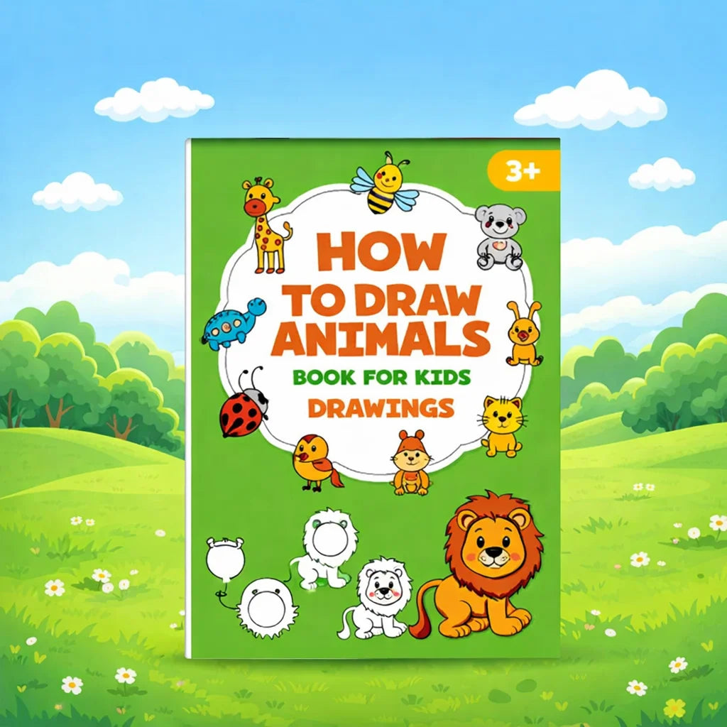 Animal Drawing Book 32 Pages Learn Draw 96 Cute Animals 4 Easy Steps