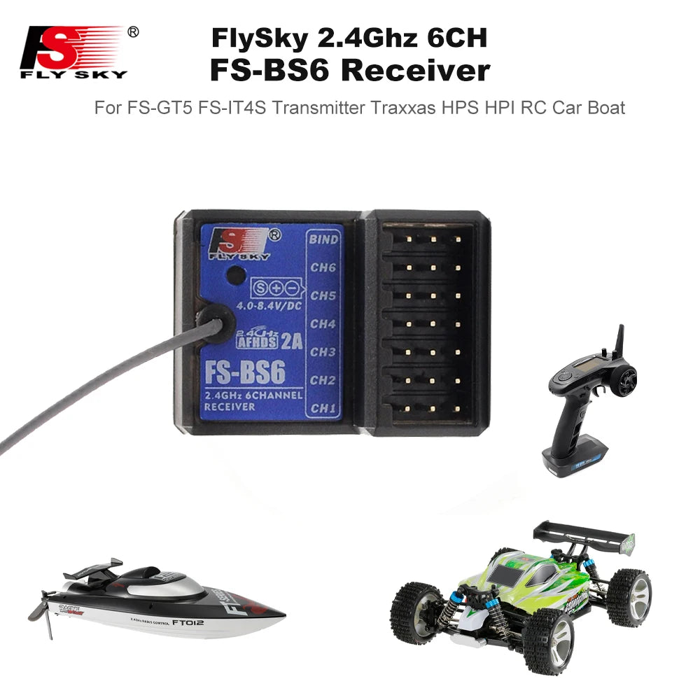 FlySky FS-BS6 2.4GHz 6CH AFHDS2A Receiver for RC Car & Boat