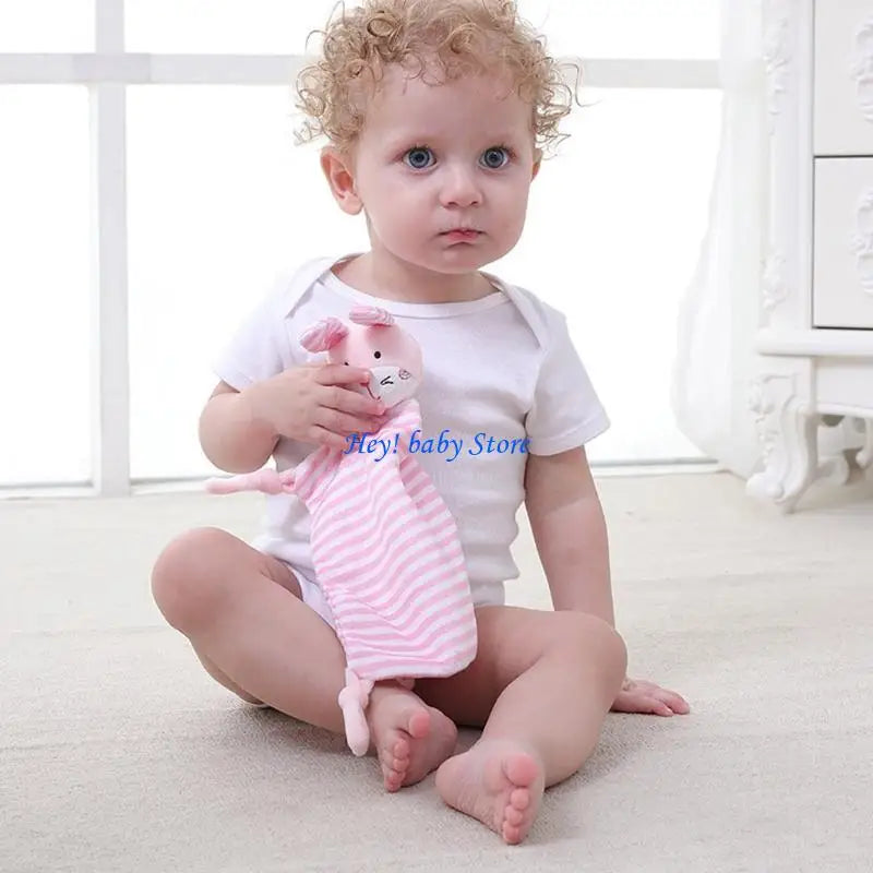Soft Plush Animal Baby Comfort Blanket & Appease Cuddle Toy