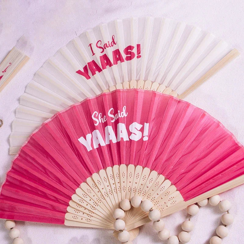 Bride Bridesmaid Hand Fan | Bachelorette Bridal Shower Gift