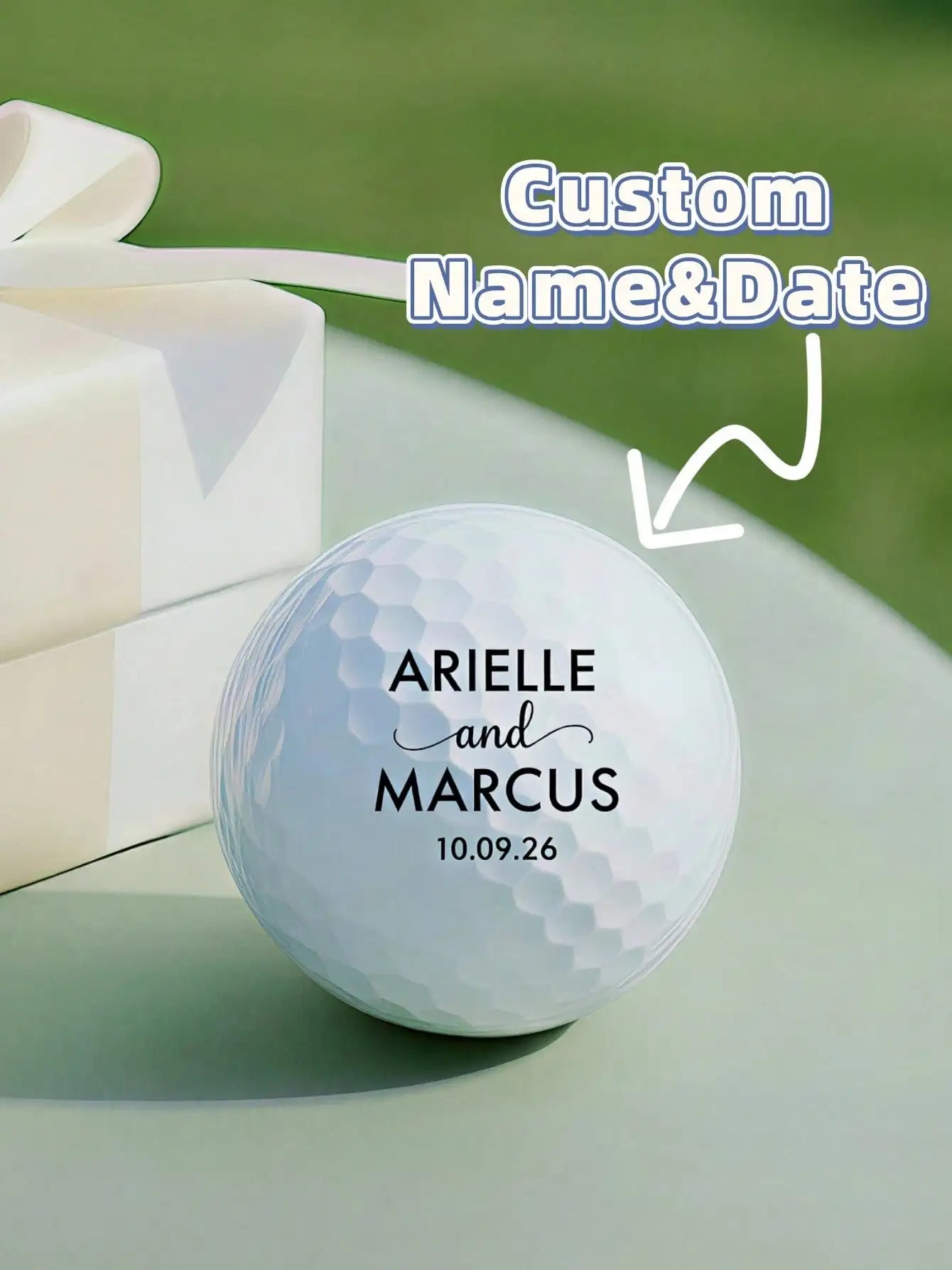 Custom Name Wedding Golf Ball Favors Personalized Name Golf Balls Engagement Gift Groomsmen Bridesmaids Party Favors Bulk Set Peaceful Pleasures Health and Wellness Style 4 1pc