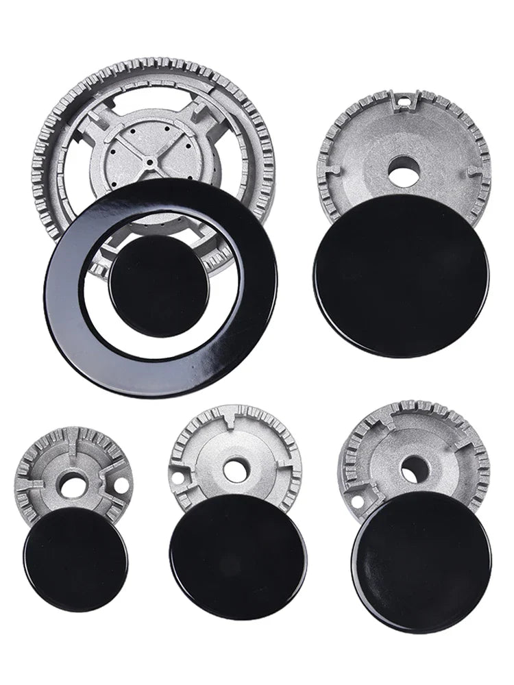 SABAF Gas Stove Burner Crown Cap & Flame Diffuser Set – 11 Pcs