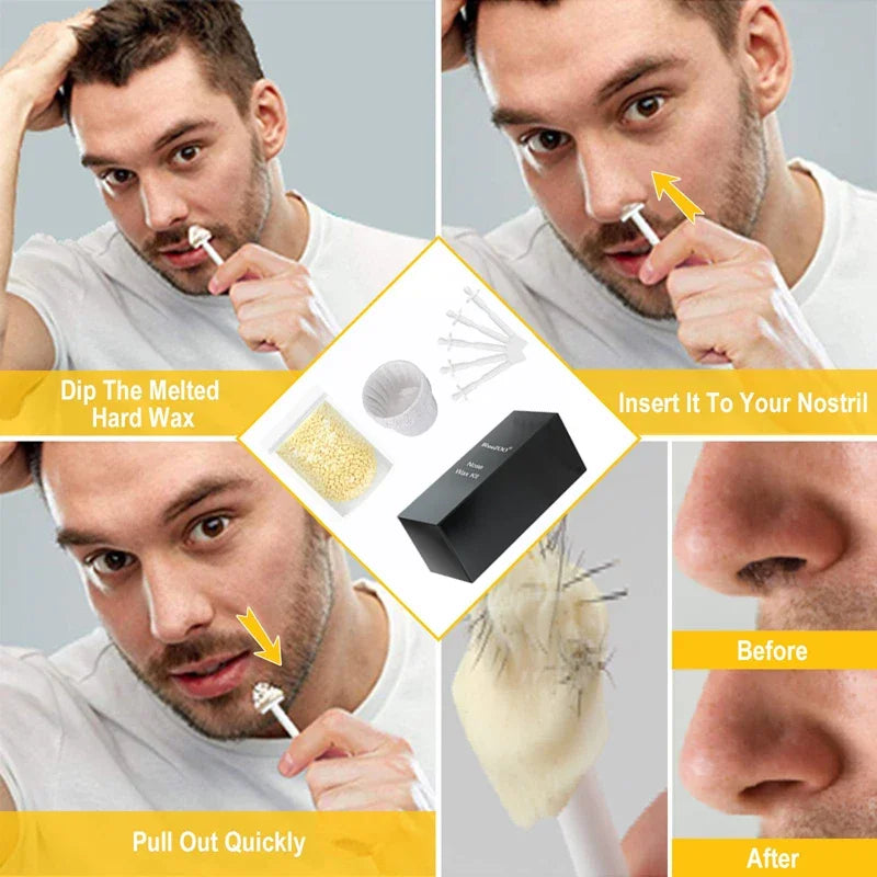 50g Safe Beeswax Nose Wax Beans Kit Painless Nose Hair Remover 2026 Portable Nose Wax Stick Applicator Daily Beauty Accessories Peaceful Pleasures Health and Wellness