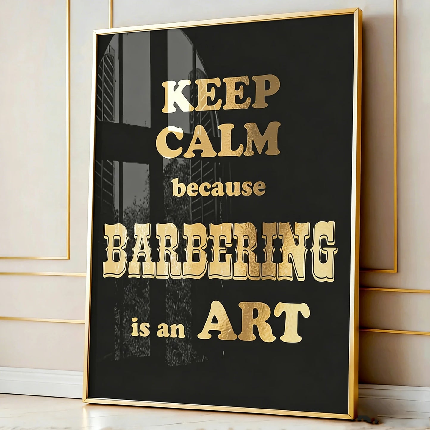 3 Barber Shop Decor Beauty Art Hairdressing Art Haircut Poster Beauty Treatment Barber Gift Hairdresser Gift Hairstylist Gift Go Peaceful Pleasures Health and Wellness TR261203-2 30x40cm Unframed
