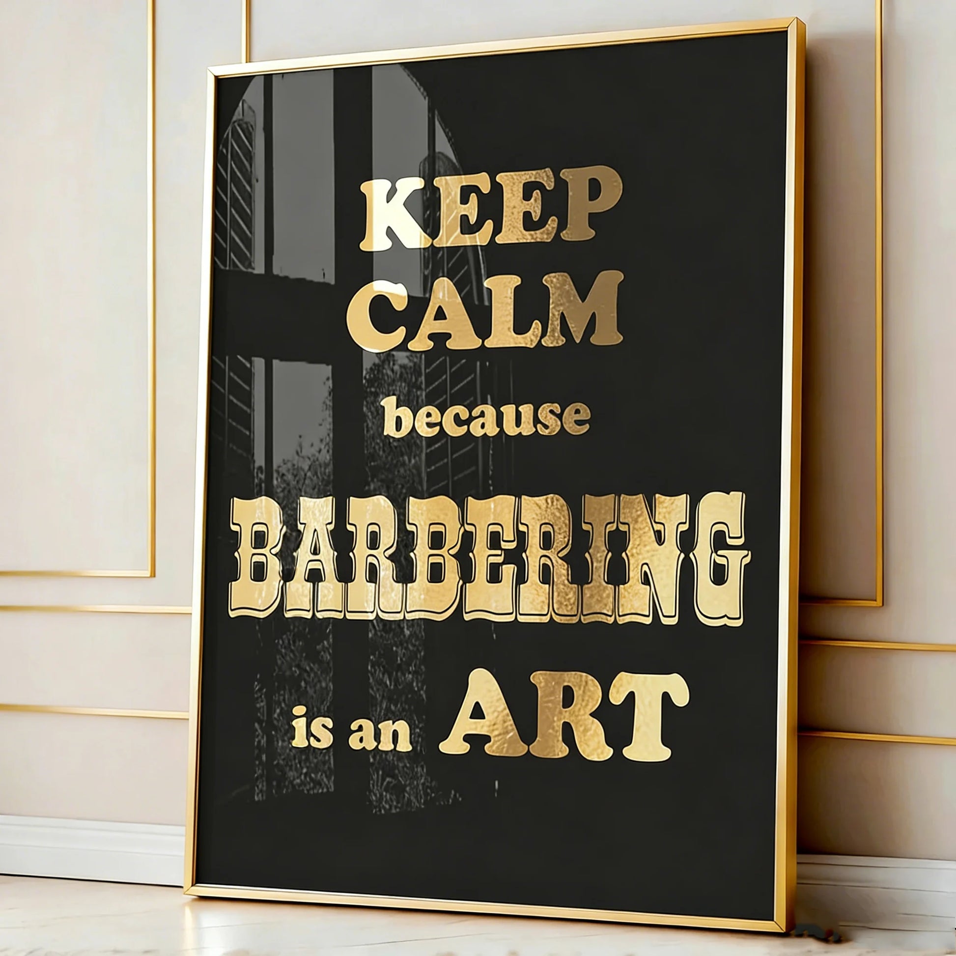 3 Barber Shop Decor Beauty Art Hairdressing Art Haircut Poster Beauty Treatment Barber Gift Hairdresser Gift Hairstylist Gift Go Peaceful Pleasures Health and Wellness TR261203-2 30x40cm Unframed