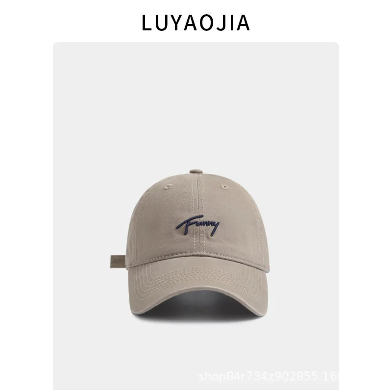 Women's Korean Embroidered Baseball Cap | Sun Protection Hat