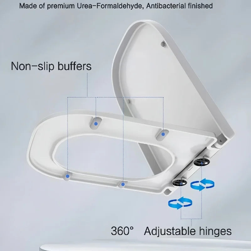 6-Piece Toilet Seat Bumper Pads & Non-Slip Cushion Cover Kit