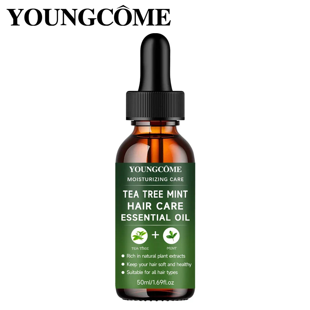 YOUNGCOME Tea Tree & Cooling Mint Hair Oil – All Hair Types