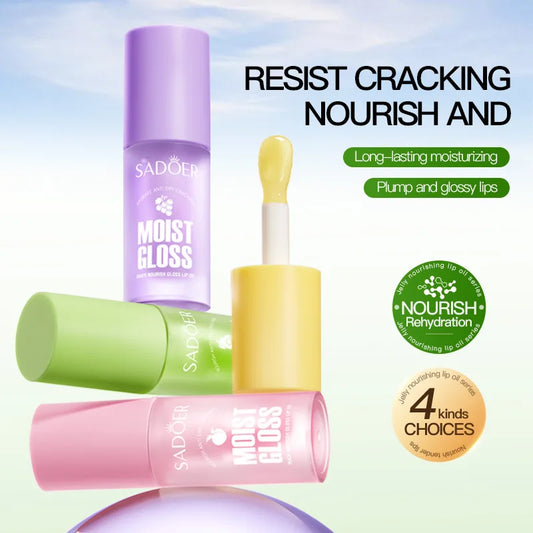 SADOER Fruit Crystal Jelly Lip Oil – Plumping Lip Serum Gloss Lip Oil Gloss Oasis Select