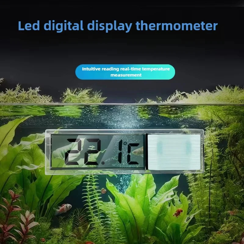 Digital Electronic 3D Aquarium Thermometer Fish Tank Temp Meter Plastic Metal Gold Silver New Arrival Peaceful Pleasures Health and Wellness
