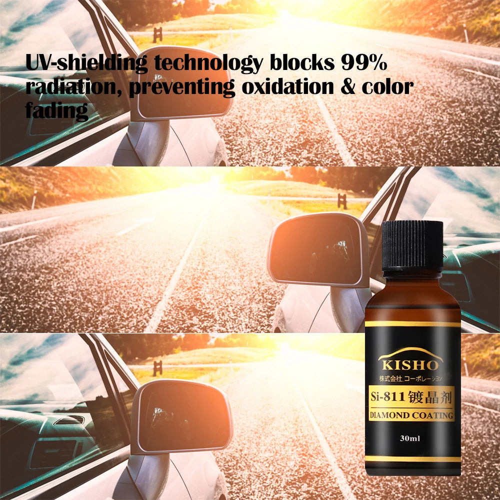 SI-811 KISHO Car Liquid Ceramic Coat Hydrophobic Glass Coating Paint Care Anti-scratch Glasscoat Car Polish Peaceful Pleasures Health and Wellness