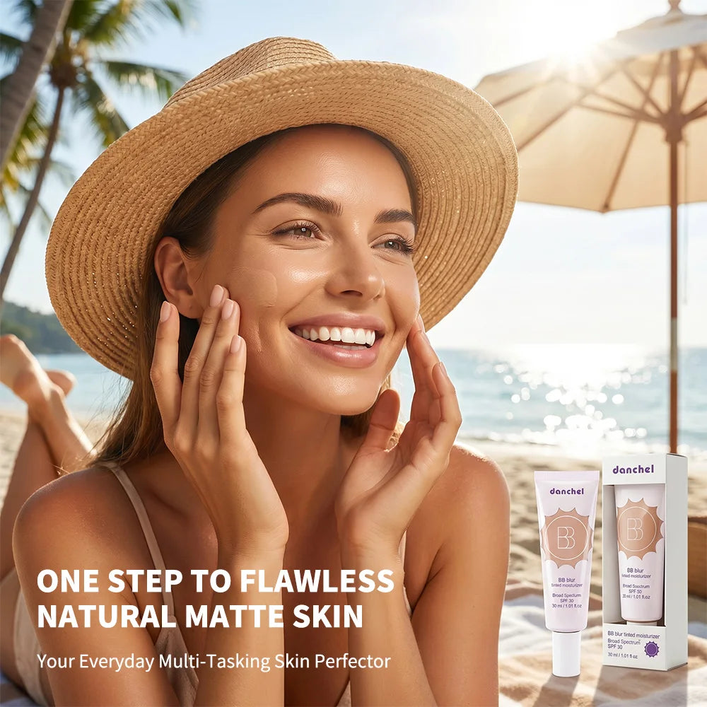SPF30 BB Blur Tinted Moisturizer Medium Coverage Even Skin Tone Lightweight Sun Protection Face Makeup Peaceful Pleasures Health and Wellness