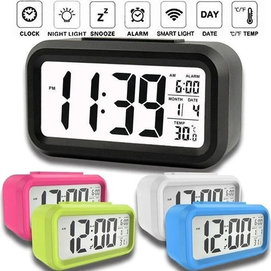 Digital LCD Alarm Clock with Calendar Thermometer alarm clock alarm clock digital desk clock Peaceful Pleasures Health and Wellness