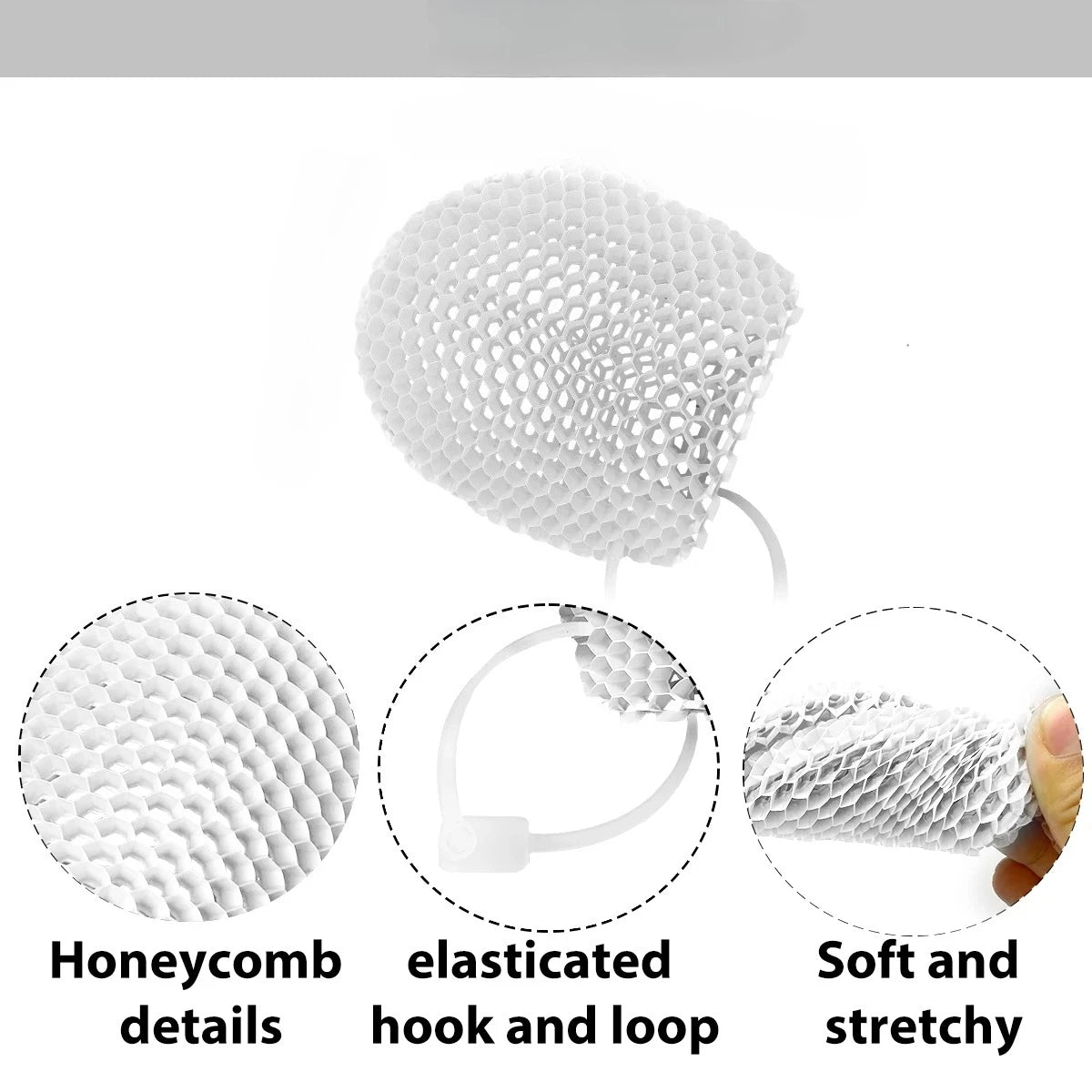 Honeycomb Exfoliating Shower Finger Caps | Silicone Bath Scrubber