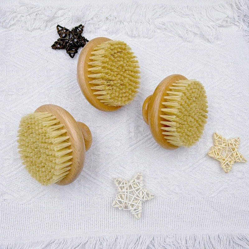 Sisal Bristle Bath Brush | Natural Beech Wood Body Scrubber