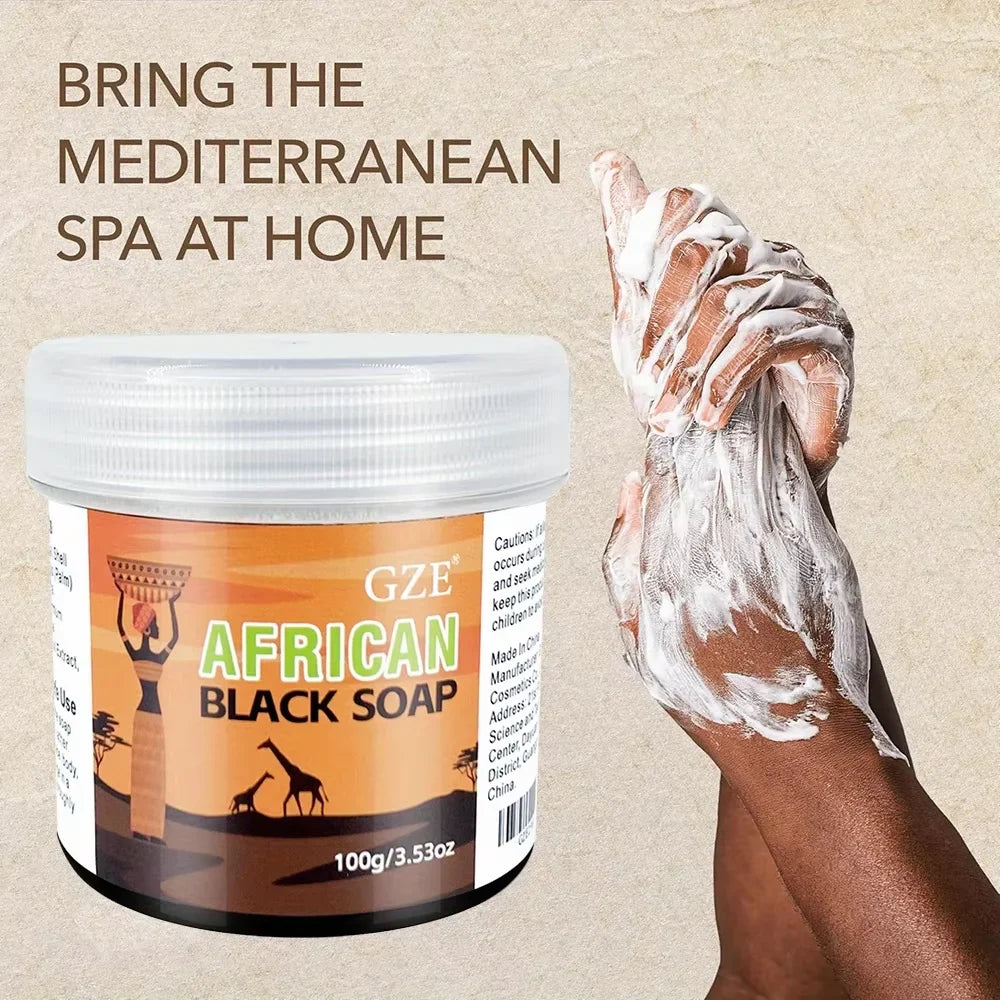 African Black Soap 3-in-1 Face, Hair & Body Cleanser – 100g