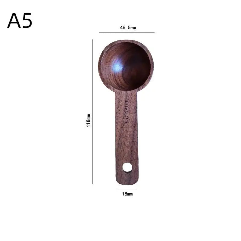 Wooden Measuring Spoon Beech & Walnut 7.5–45ML | Kitchen Tool
