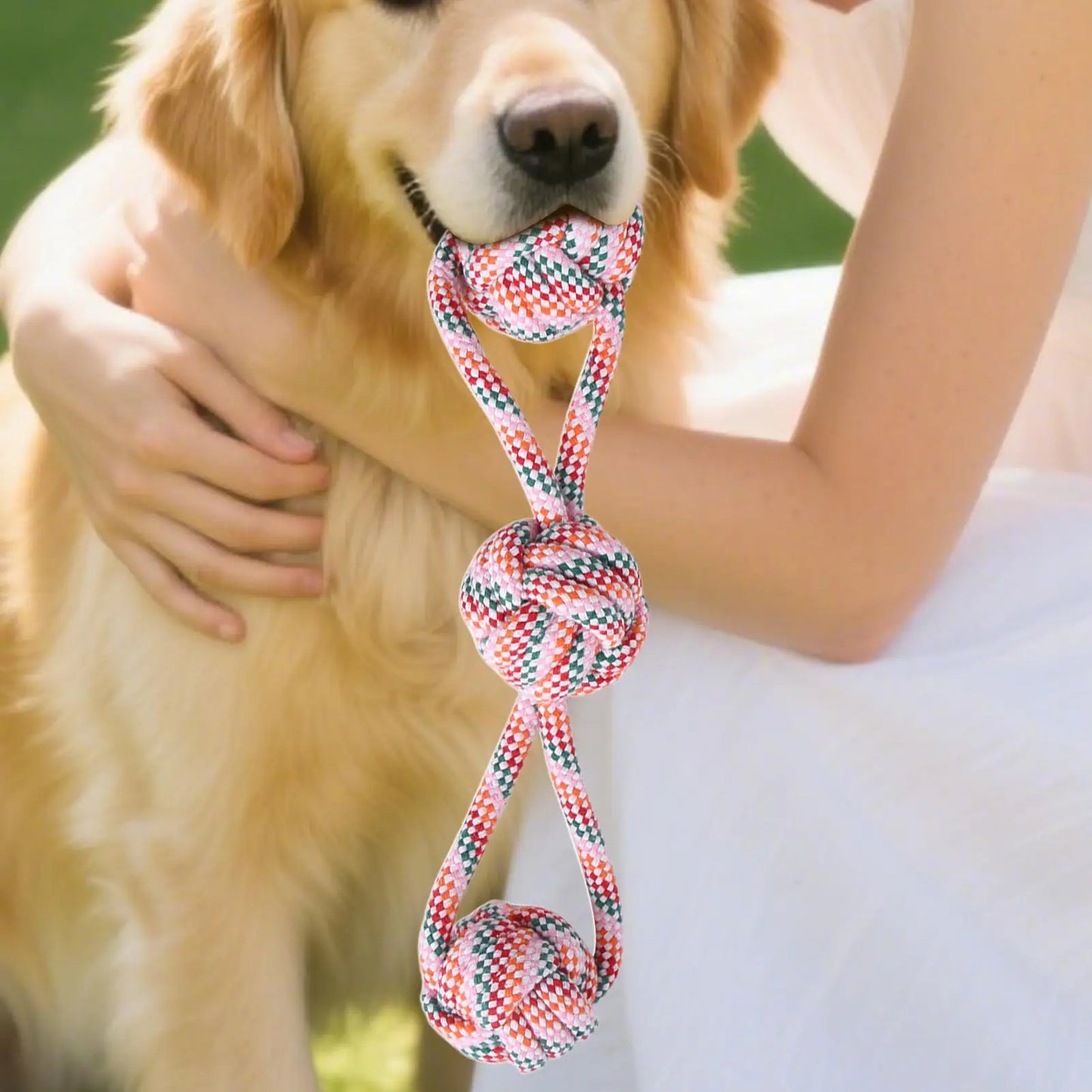 Durable Knotted Cotton Rope Dog Toy for All Breeds