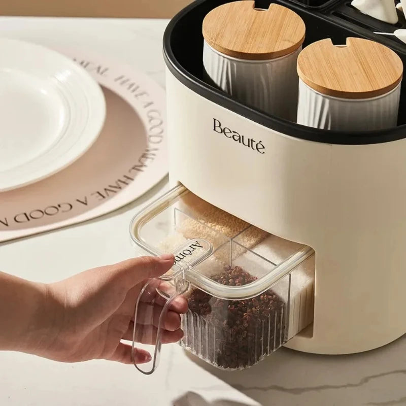 Storage Holders Cute Small Kitchen Organizer Chopstick Box Spice Bottle Storage Holder Large Capacity Rotating Knife Holder Peaceful Pleasures Health and Wellness