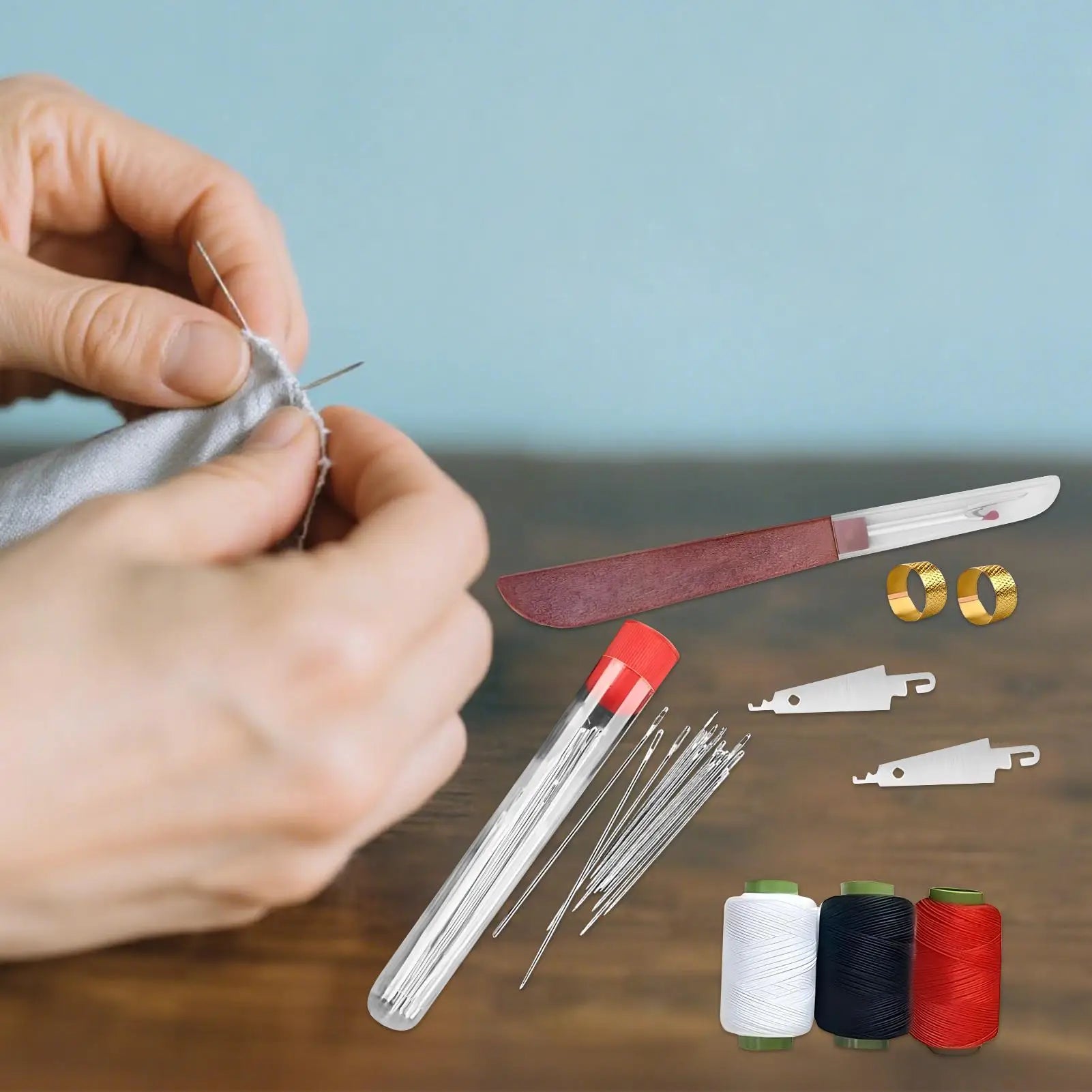 37pcs Sewing Kit Portable Sewing Kit Quilting Tool Set With Threads Needles DIY Embroidery Handwork Sewing Tool Set for Beginner Peaceful Pleasures Health and Wellness