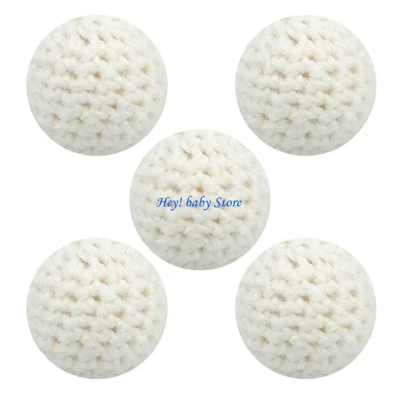 16mm Crochet Beads for Pacifier Clips, Keychains & Jewelry