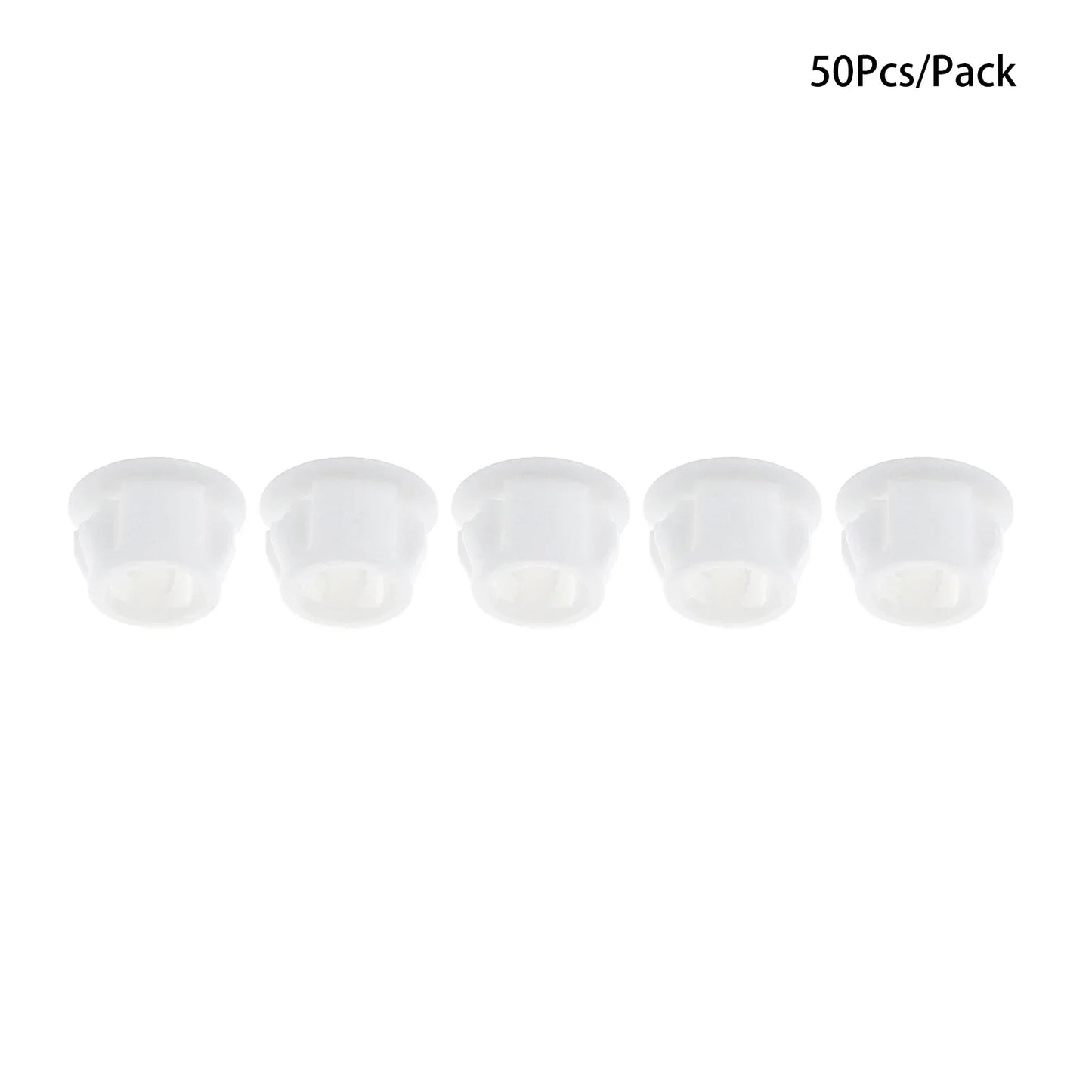 50Pcs Plastic Blanking End Caps Hole Plugs 5mm–32mm Black/White