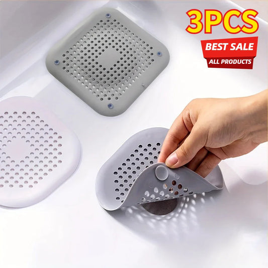 Silicone Floor Drain Hair Catcher with Suction Cup – 3 Pack Drain Hair Catcher Oasis Select