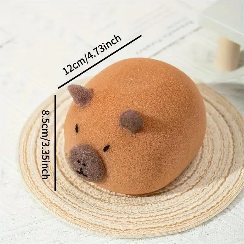 Capybara Shaped Bath Sponge Ball Soft Foaming Back Scrubber For Kids Gentle Exfoliating And Massage Cleaning Tool Peaceful Pleasures Health and Wellness ONESIZE