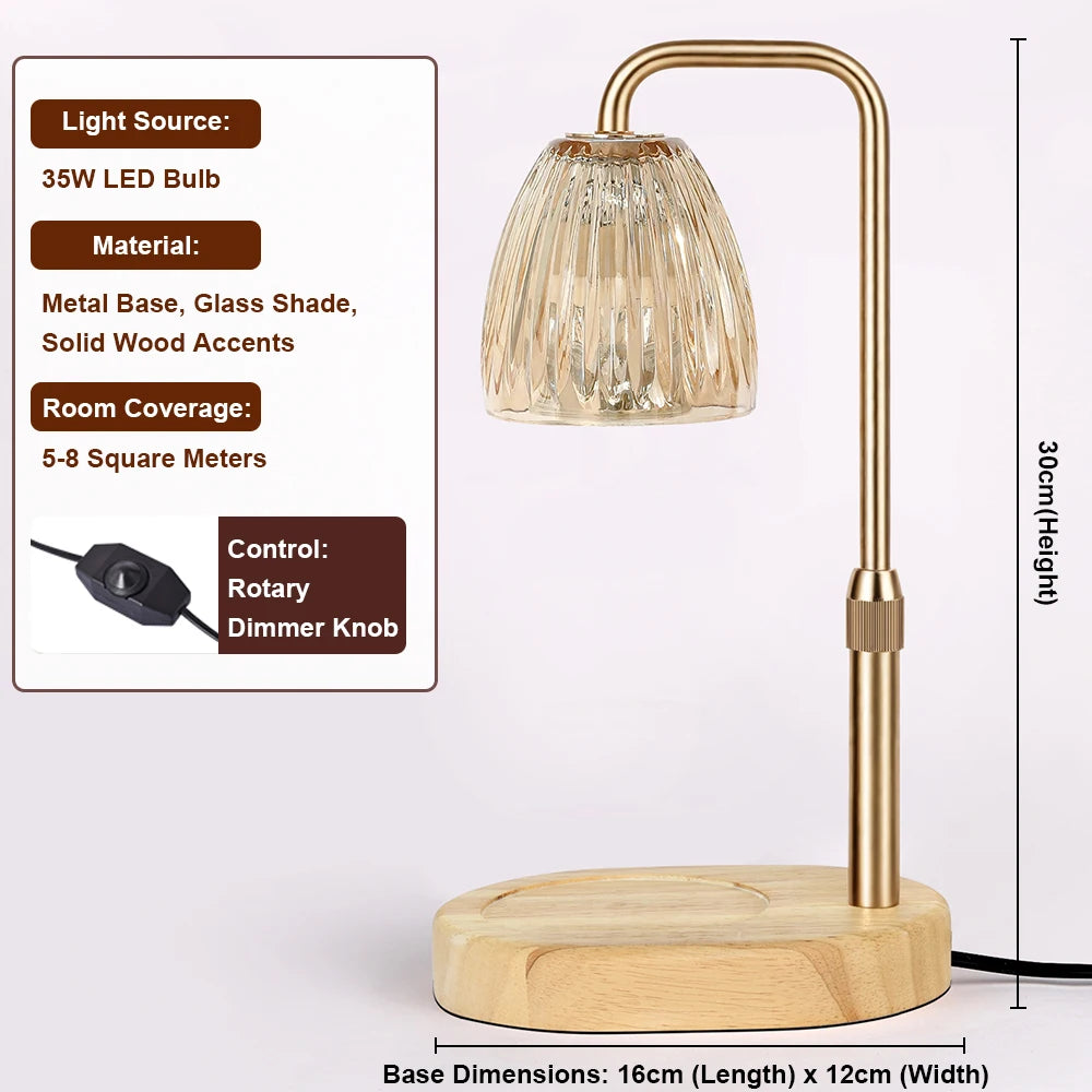 Stripe Candle Warmer Lamp | Dimmable Aromatherapy Ambient Light